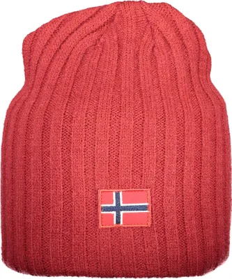 Zdjęcie produktu dla Czerwona czapka męska z wzorem Norway 1963 - idealna do noszenia na co dzień