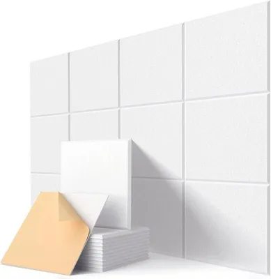 Produktbild von Famanu Akustikpaneel 12 selbstklebend - quadratisch 30x30x0,9 cm schwarz