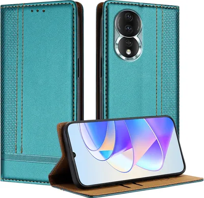 Obrázek produktu pro Pouzdro pro Honor 80 kožené flipové pouzdro s funkcí stojánku zelené