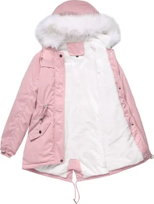 Produktbild von ASKSA Damen Winterparka Mantel Warm Gefuettert Winter Jacke Fleecejacke mit Kapuze Outdoorjacke, Rosa, M