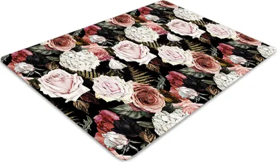 Produktbild von Stuhlunterlage Bürostuhlunterlage 120 cm x 90 cm Bodenmatte Bürostuhlunterlage - Blumenbarocken