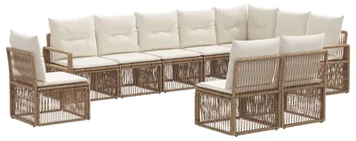 Immagine prodotto di Set di divani da giardino 10 pezzi Beige poly rattan