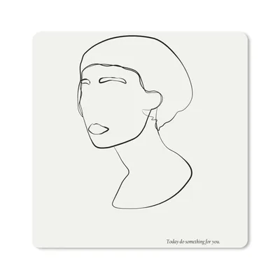 Produktbild von MuchoWow® Mauspad Mousepad Text - Frauen - Strichzeichnungen - Zitate 20x20 cm - Mousepads - Maus Mat - Pad - Mausunterlage - Desk Mat - Bureauartikeln