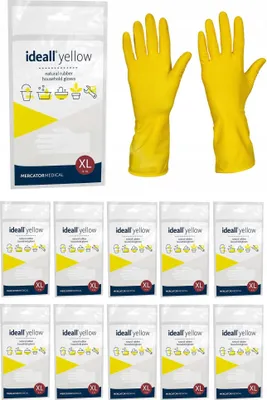 Obrázok produktu pre Latexové ekonomické rukavice / žlté / veľkosť: 10 - XL / Ideall Yellow - 12 ks.