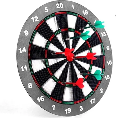 Produktbild von Safety Dartscheibe - inklusive 6 Dartpfeile, zum Aufstellen und Aufhängen