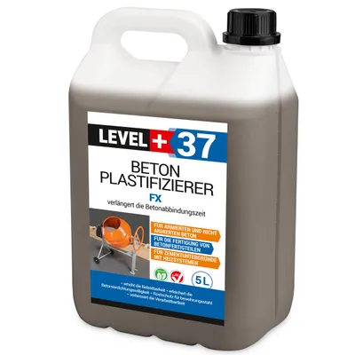 Produktbild von Beton Zusatzmittel 5L Betonverflüssiger Plastifizierer Estrich Level+ FX RM37