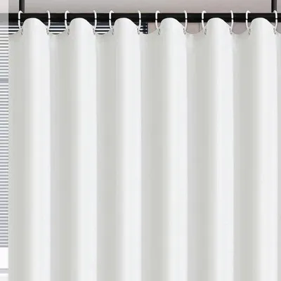 Obrázok produktu pre Uniqoos® sprchový záves, 180 x 200 cm – vodeodolný a odolný proti plesniam, vyrobený z PEVA, s zaťažovaným okrajom, s nerezovými okami a 8 plastovými háčikmi
