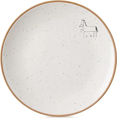 Produktbild von Kleiner Dessertteller für Kuchen Dessert Keramik Beige Creme 20 cm