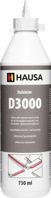 Produktbild von HAUSA Holzleim Wasserfest D3 Leim lösemittelfrei Holzkleber Stark Weiß 750ml