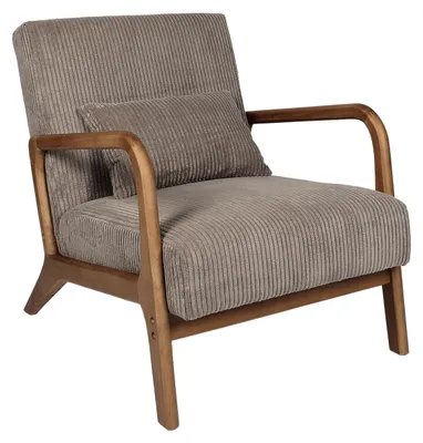Produktbild von Designer Lounge-Stuhl mit Rippeneffekt und bequemem Sitz