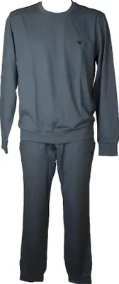 Produktbild von EMPORIO ARMANI Herren Schlafanzug Baumwolle Rundhals Hemd elastische Hose mit Seitentaschen Artikel 111928 2F561, EUR S - CN 165/88A - BR P - MX CH, Cotone 60%,Poliestere 40%