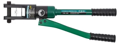 Produktbild von Hydraulische Kabelschuh Crimpzange - YQK-300 Presszange - bis 300 mm² - 13 Matrizensätze - 60 MPa Druck - Sechskantverpressung - Grün
