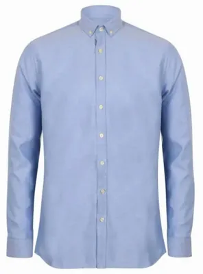 Produktbild von Henbury - "Classic" Hemd für Herren Langärmlig LT3812 (3XL) (Dunkelblau)