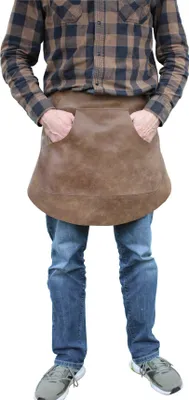 Produktbild von Lederschürze | Zapferschürze, Vorbinder, dezenter Antik Look ! Deutsche Produktion | Kellnerschürze, Bistroschürze, Brauerei, Küche | Mit Tasche - Umfang 120 cm