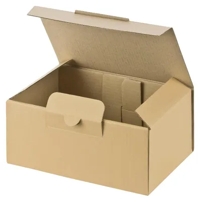 Produktbild von 50x Versandkarton 174x104x74mm schnelle Aufrichtung mit Steckverschluss Warenpost International braun