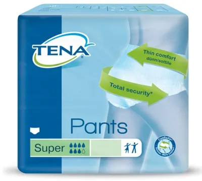 Produktbild von Tena Inkontinenzslips Super, Größe L, 12 Stk - Deutsche Qualität für leichten und mittleren Schutz