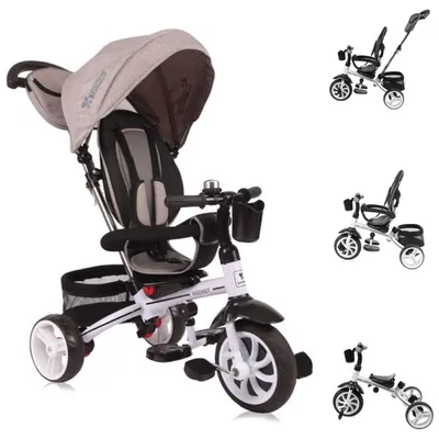 Produktbild von Lorelli Tricycle, Laufrad Rocket 4 in 1, Schubstange, Getränkehalter, umbaubar hellbraun