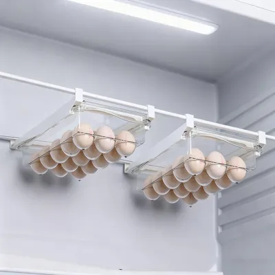 Image de Ensemble d'organisateurs de réfrigérateur pour les œufs et les légumes