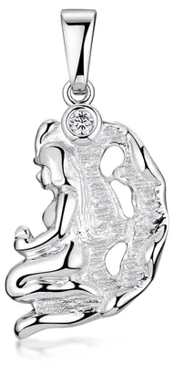 Produktbild von MATERIA Jungfrau Sternzeichen Anhänger Zirkonia für Kette Damen aus 925 Sterling Silber rhodiniert KA-467