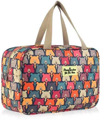 Image de Grands sacs de voyage très spacieux, trousses de toilette pour femmes et hommes, trousses de voyage avec compartiments de rangement pour le maquillage, sacs de voyage résistants avec poignée pour les déplacements.