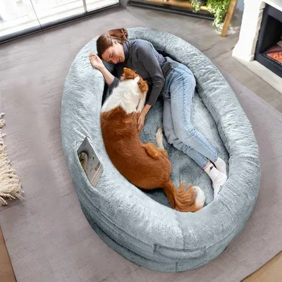 Produktbild von Großes graues Hundebett, bequem, abnehmbar