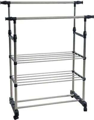 Kleiderständer Wäscheständer Garderobenständer 80-150 cm Breite Rollenständer