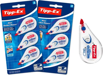 Produktbild von Tipp-Ex Korrekturroller Mini Pocket Mouse, 6m x 5mm, 6 Stück