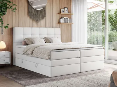Produktbild von Boxspringbett, Polsterbett, Bett, Schlafzimmer - ERNI-KING - 160x200 cm - Weiß - H3