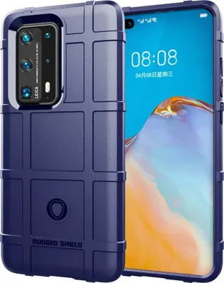 Produktbild von Mobigear Rugged Shield  Huawei P40 Pro Plus Hülle Flexibles TPU Backcover Stoßfest - Blau