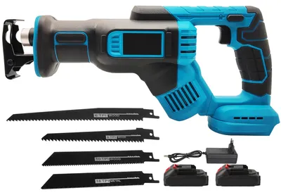 Image de Scie sauteuse sans fil - Vitesse variable - 3000 tr/min - Pour bois et métal - 2 batteries