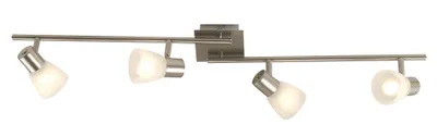 Produktbild von Globo Lighting Strahler Metall Nickel matt, Glas, beweglich, LxBxH: 840x100x150mm, exkl. 4x E14 40W 230V
