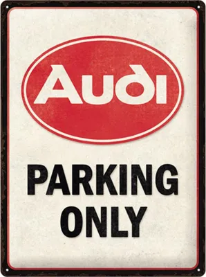 Image de Nostalgic-Art - Plaque en métal 30 x 40 cm - Audi - Audi Parking Only