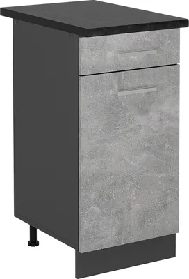 Produktbild von Küchenunterschrank Vicco R-Line Beton 40 cm , AP Anthrazit, Model 53722