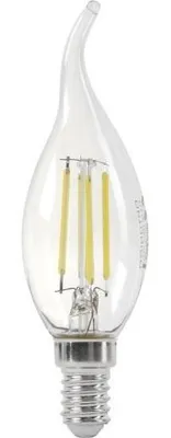 Image de Ampoule LED E14 4W Flamme Verre Transparent Dimmable - Blanc Chaud 2300K - 3500K