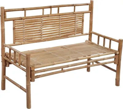 Image de Banc de jardin avec coussin 120 cm Bambou