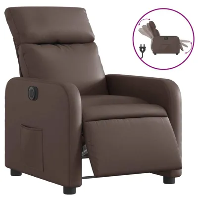 Produktbild von vidaXL Elektrischer Relaxsessel Braun Kunstleder