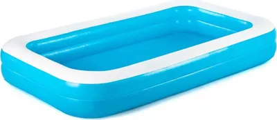 Produktbild von Bestway 54150, Aufblasbarer Pool, 850 l, Rechteckig, Vinyl, Blau, Weiß