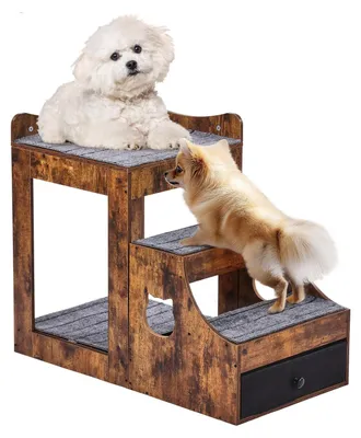 Produktbild von VEVOR Etagenbett für Haustiere mit Abnehmbarer Treppe, Fenstersitz für Hunde/Kat