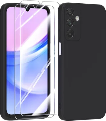 Produktbild von Kryt + 2x ochranné sklo pre Samsung Galaxy A15 4G / 5G pancierová fólia čierna