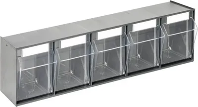 Produktbild von Kleinteilmagazin Industrial 60 x 16,4 x 11 cm anthrazit