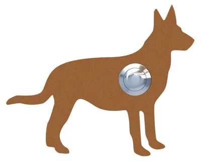 Produktbild von Türklingel Hund ''Emma'' in Rost