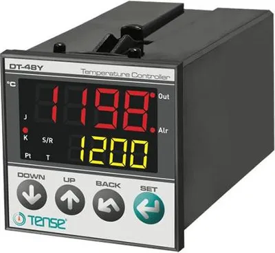 Produktbild von Tense DT-48Y ON/OFF Temperaturregler (-100° bis +1750°C) Relais- und Alarmausgang für J,K,T,S,PT100 Sensor (ohne Sensor)