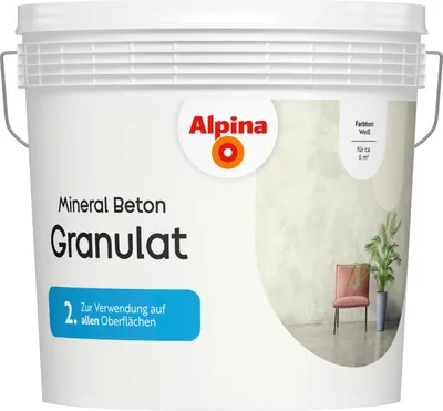 Produktbild von Alpina Mineral Beton Granulat weiß 6 kg