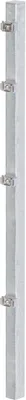 Produktbild von Zaunpfosten Doppelstabmattenzaun, feuerverzinkt zum Einbetonieren, Länge: 2250 mm für Mattenhöhe: 1600 mm, Pfostenstärke: 60 x 40 mm, inkl. innenliegender Klemmlasche