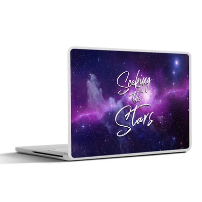 Produktbild von MuchoWow® Laptop Aufkleber Sticker Cover Der Weltraum - Zitate - 'Die Suche nach den Sternen' - Sprichwörter - Jungen - Mädchen - Kinder 30x22 cm - Laptop-Sticker