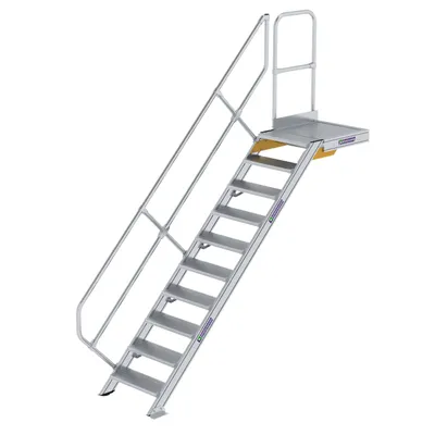 Obrázok produktu pre Hliníkové schodisko s podestou 45° 300430