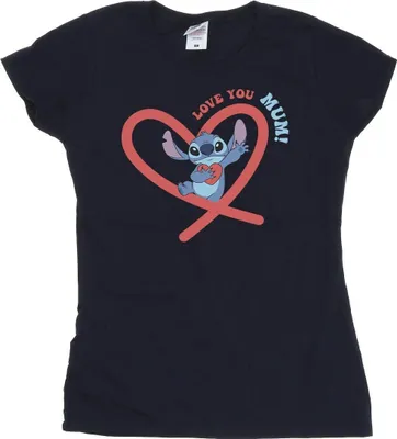 Produktbild von Disney - "Love You Mum" T-Shirt für Damen BI25738 (S) (Marineblau)
