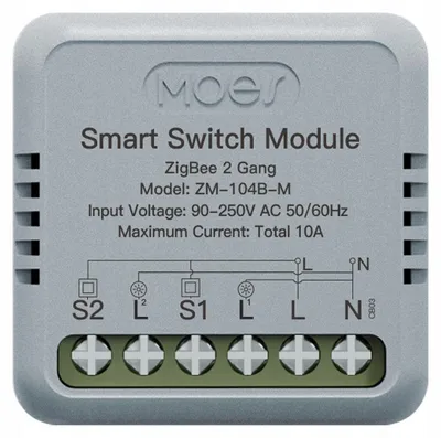 Produktbild von Moes ZM-104-M Zigbee Lichtschalter Modul 2-Kanal 10A