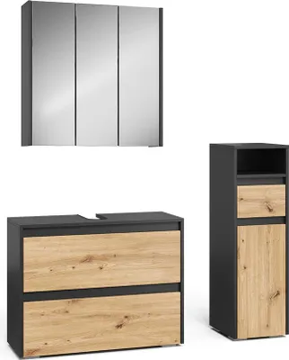 Produktbild von Badmöbel-Set Vicco Majest Artisan-Eiche 3-teilig, Model 59152