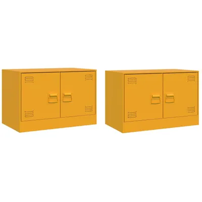 Immagine prodotto di Mobili TV 2 pz Giallo Senape 67x39x44 cm in Acciaio